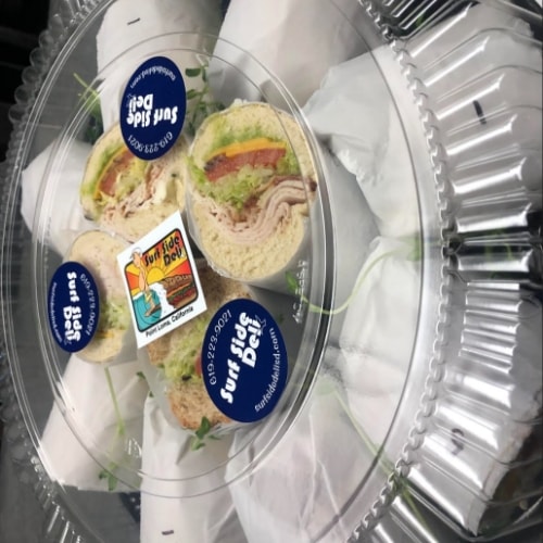 A sandwich tray from Surf Side Deli