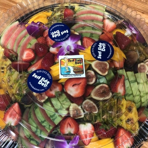 A salad tray from Surf Side Deli