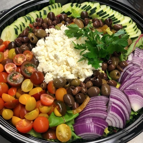 A Crudité Platter with feta